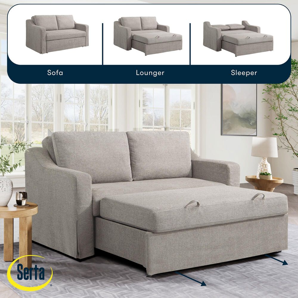 Lifestyle Solutions Haddington Convertible Loveseat in Flax, , large