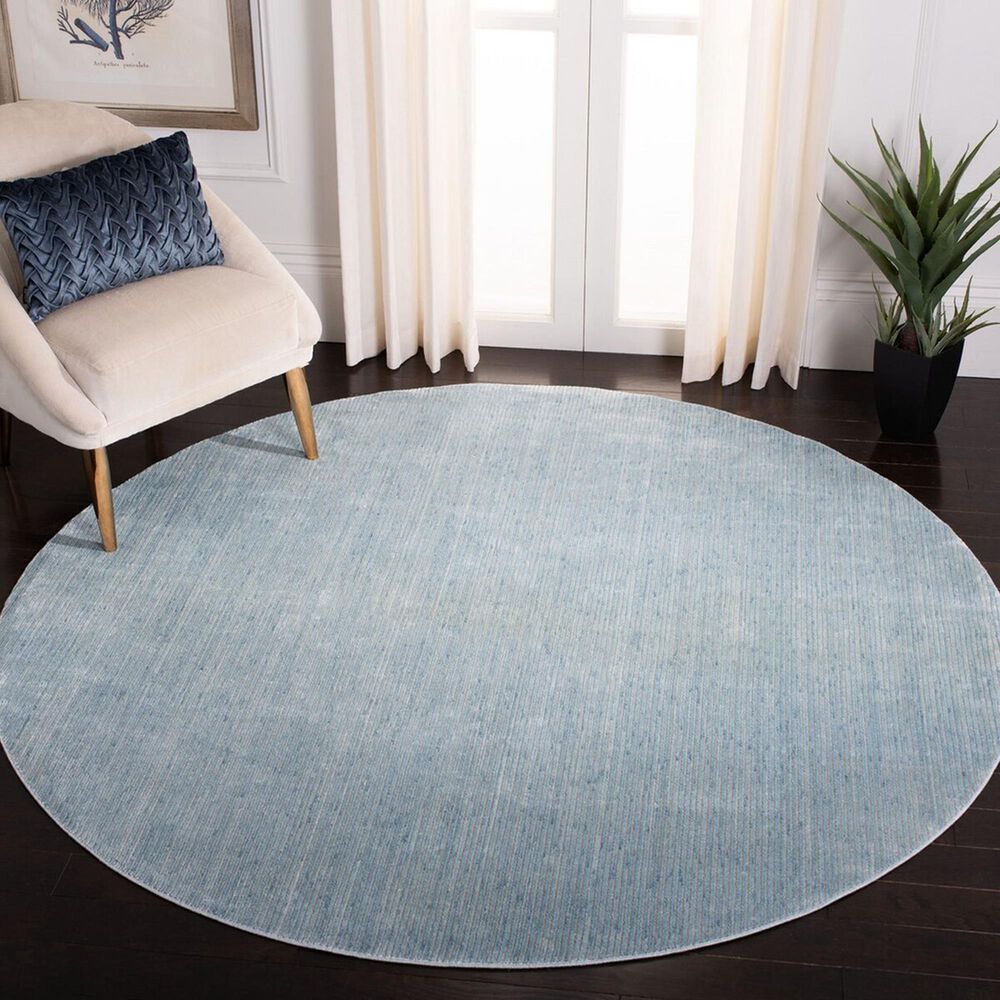 Safavieh Dream 6&#39;7&quot; Round Turquoise and Grey Area Rug, , large