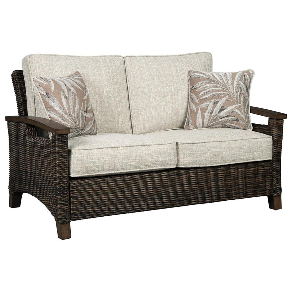 Signature Design by Ashley Paradise Trail Loveseat in Medium Brown