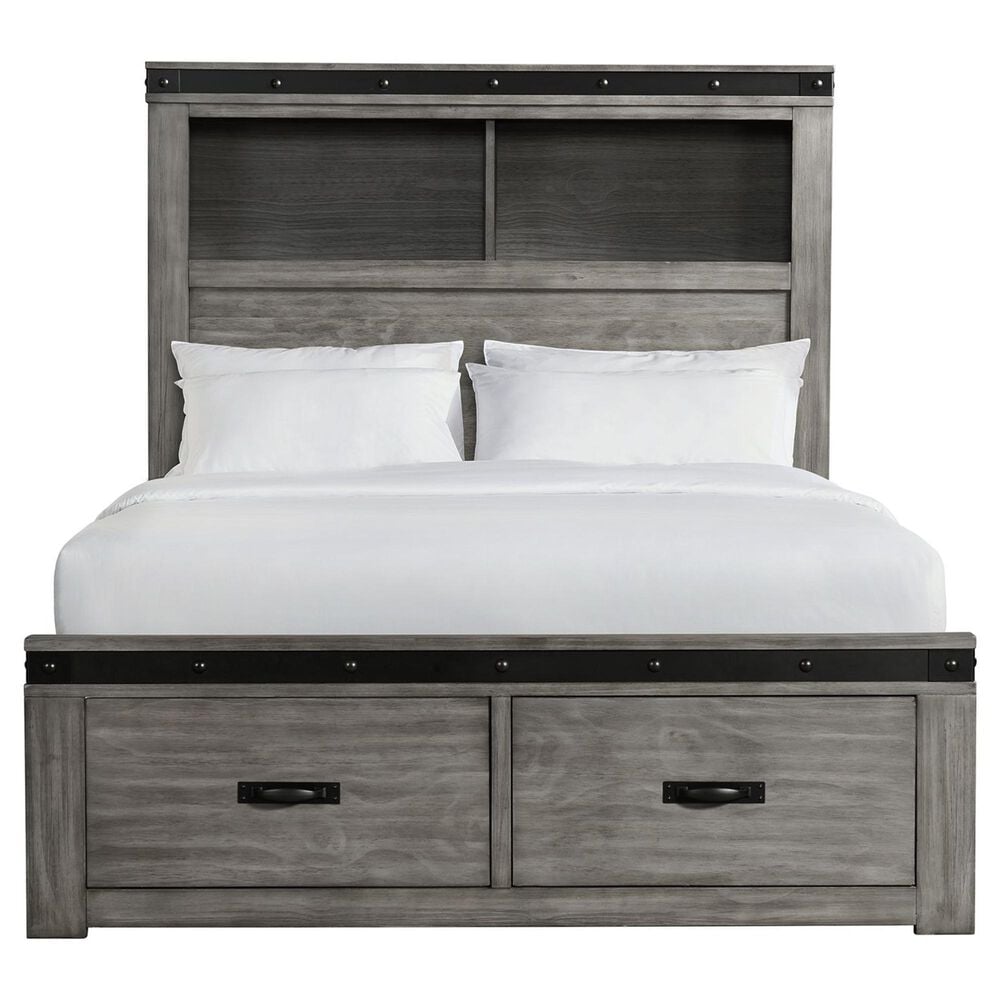 Mayberry Hill Wade Full Storage Bed in Brushed Ash Gray, , large