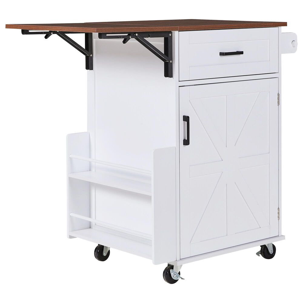 HOMLUX 39" Outdoor Kitchen Island in White, , large