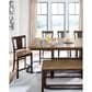 Ashley Rylandeen Counter Dining Bench in Light Brown and Dark Brown, , large