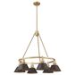 Golden Lighting Orwell 6-Light Chandelier with Rubbed Bronze Shade in Brushed Champagne Bronze, , large