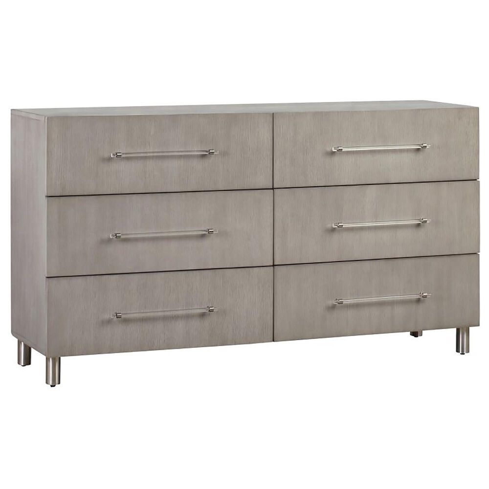 mixer album Forlænge Urban Home Argento 6 Drawer Dresser in Misty Grey and Stainless Steel | NFM