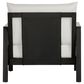 HOMLUX Outdoor Club Chair with Black Textilene Accents in White, , large