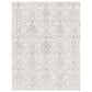 Safavieh Micro-Loop Damask 11" x 15" Ivory and Grey Area Rug, , large