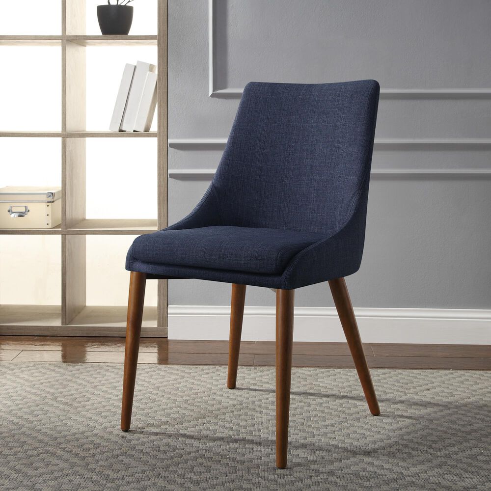 Office Star Products Palmer Side Chair with Navy Cushion &#40;Set of 2&#41;, , large