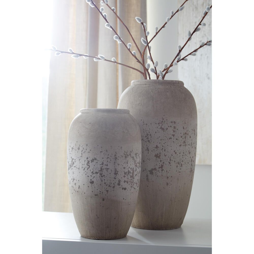 Ashley Dimitra Vase in Brown and Cream &#40;Set of 2&#41;, , large