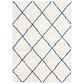 Nourison Brisbane BRI03 8"2" x 10" Ivory and Blue Area Rug, , large