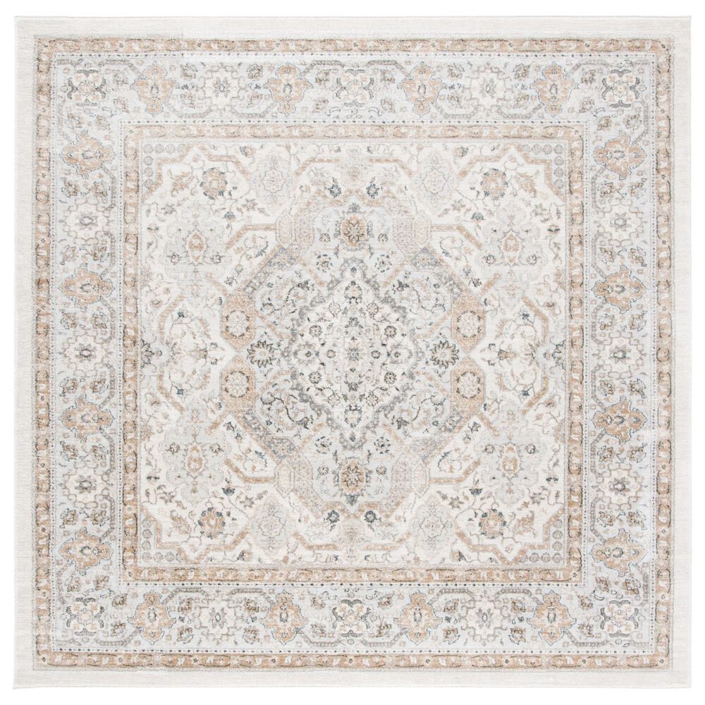 Safavieh Isabella ISA916B 6"7" Square Cream and Beige Area Rug, , large