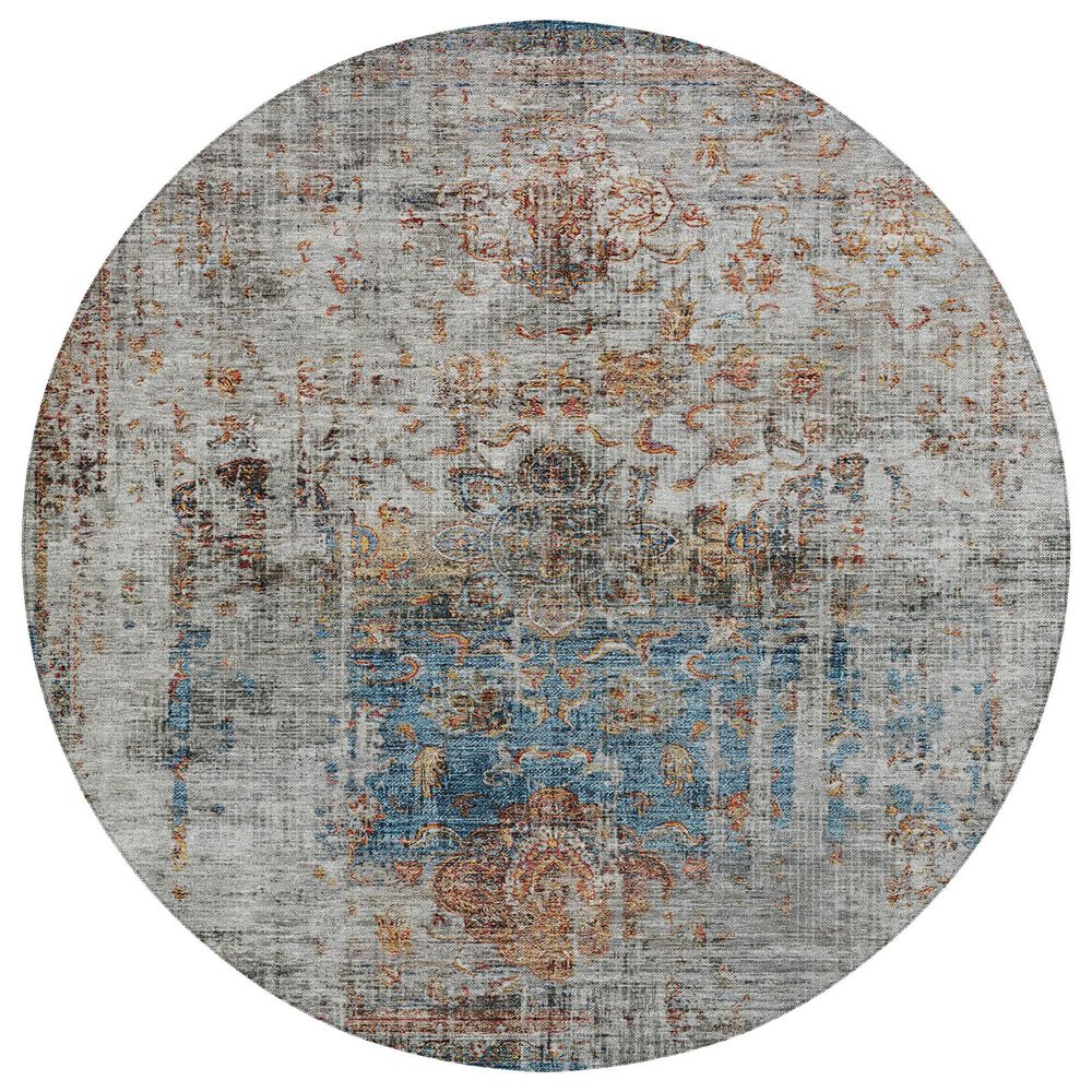 Dalyn Rug Company Karaj KJ2 8" Round Copper Indoor/Outdoor Area Rug, , large