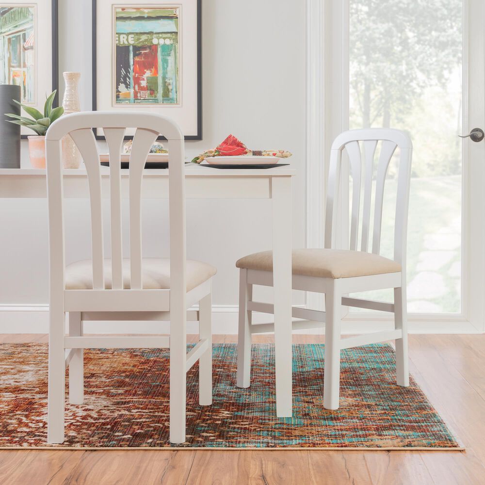 Linon Home Decor Pamela Side Chair in Bright White (Set of 2), , large
