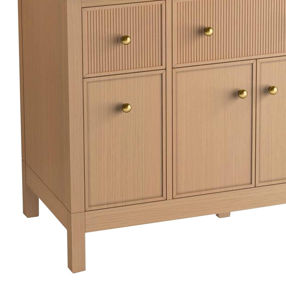 Kohler Malin 48" Single Bathroom Vanity in White Oak with 3 cm White Quartz Top and Rectangular Sink, , large