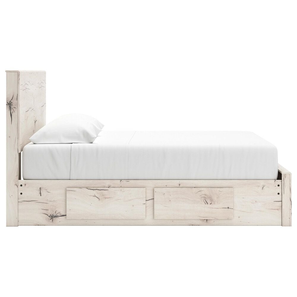 Ashley Lawroy King Panel Storage Bed in Light Natural, , large