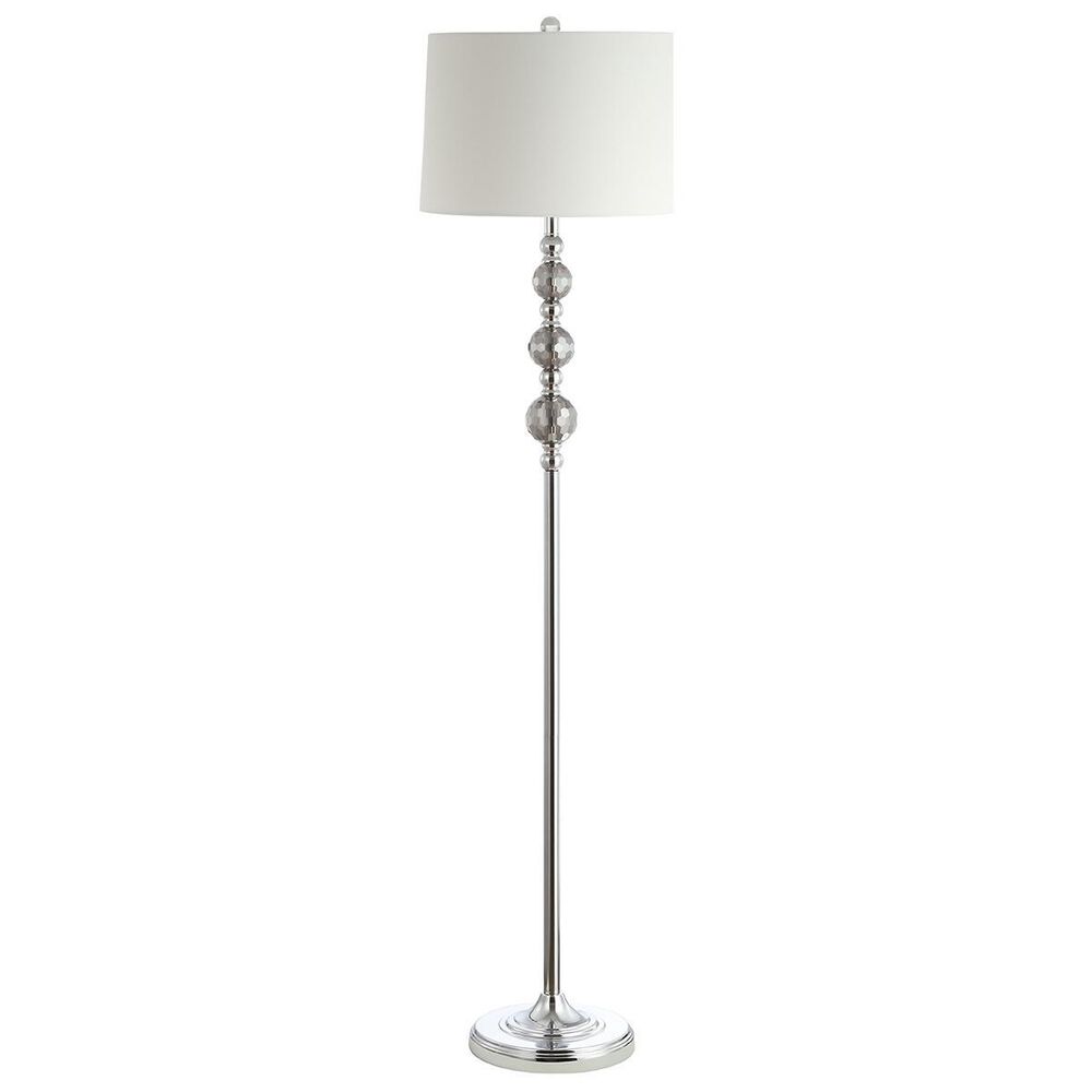 Safavieh Addie Floor Lamp in Grey and Chrome, , large