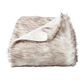 Timberlake Lavish Home Premium Faux Wolf Fur Blanket in Pearl White, , large