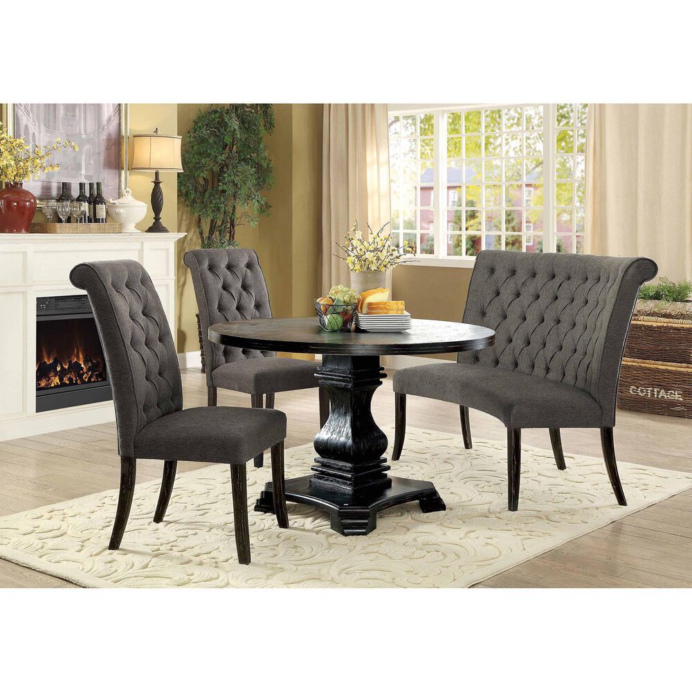 Furniture of America Mcleod Dining Table in Antique Black - Table Only, , large