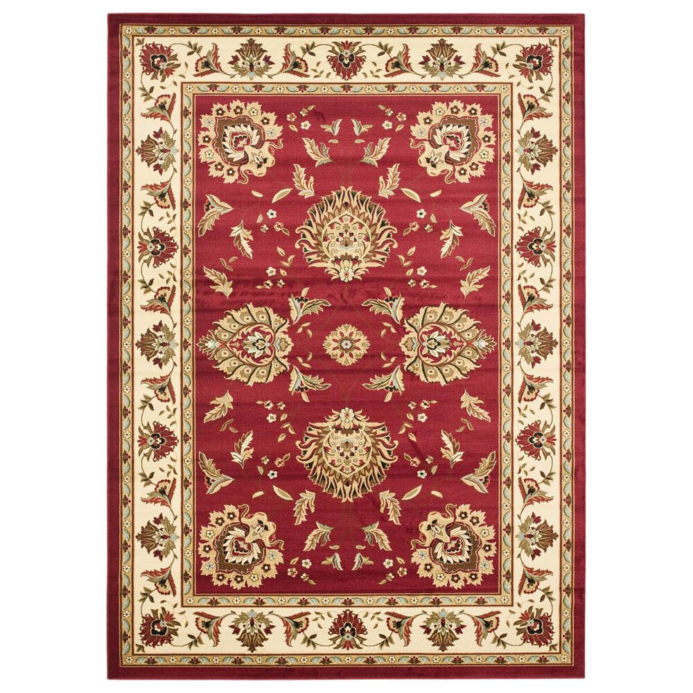 Safavieh Lyndhurst LNH555 6"7" x 9"6" Red and Ivory Area Rug, , large