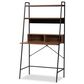 Baxton Studio Palmira Desk with Shelves in Walnut Brown and Black, , large