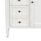 James Martin Vanities Brittany 30" Single Bathroom Vanity in Bright White with 3 cm Eternal Jasmine Pearl Quartz Top and Rectangle Sink, , large