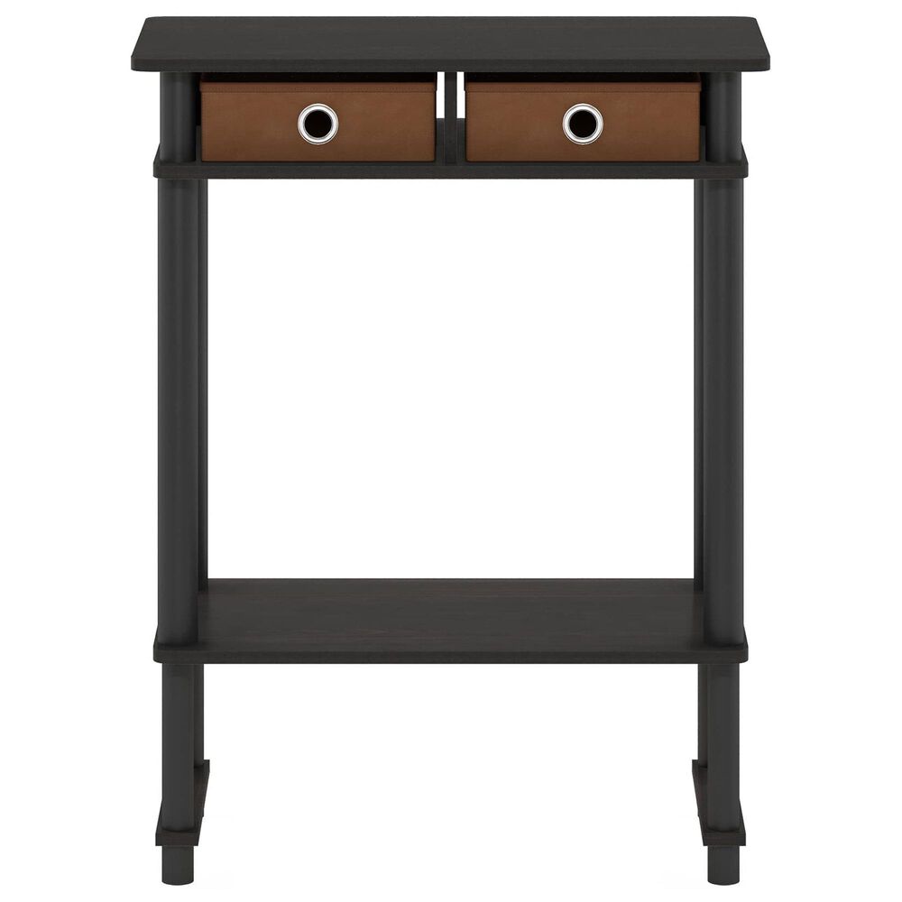 HOMLUX 2-Tier Tall-Wide Console Table in Espresso and Brown, , large