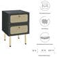 Modway Chaucer 2 Drawer Nightstand in Black, , large