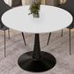 Leisuremod Bristol 40" Round Dining Table with MDF Top in Black and White - Table Only, , large