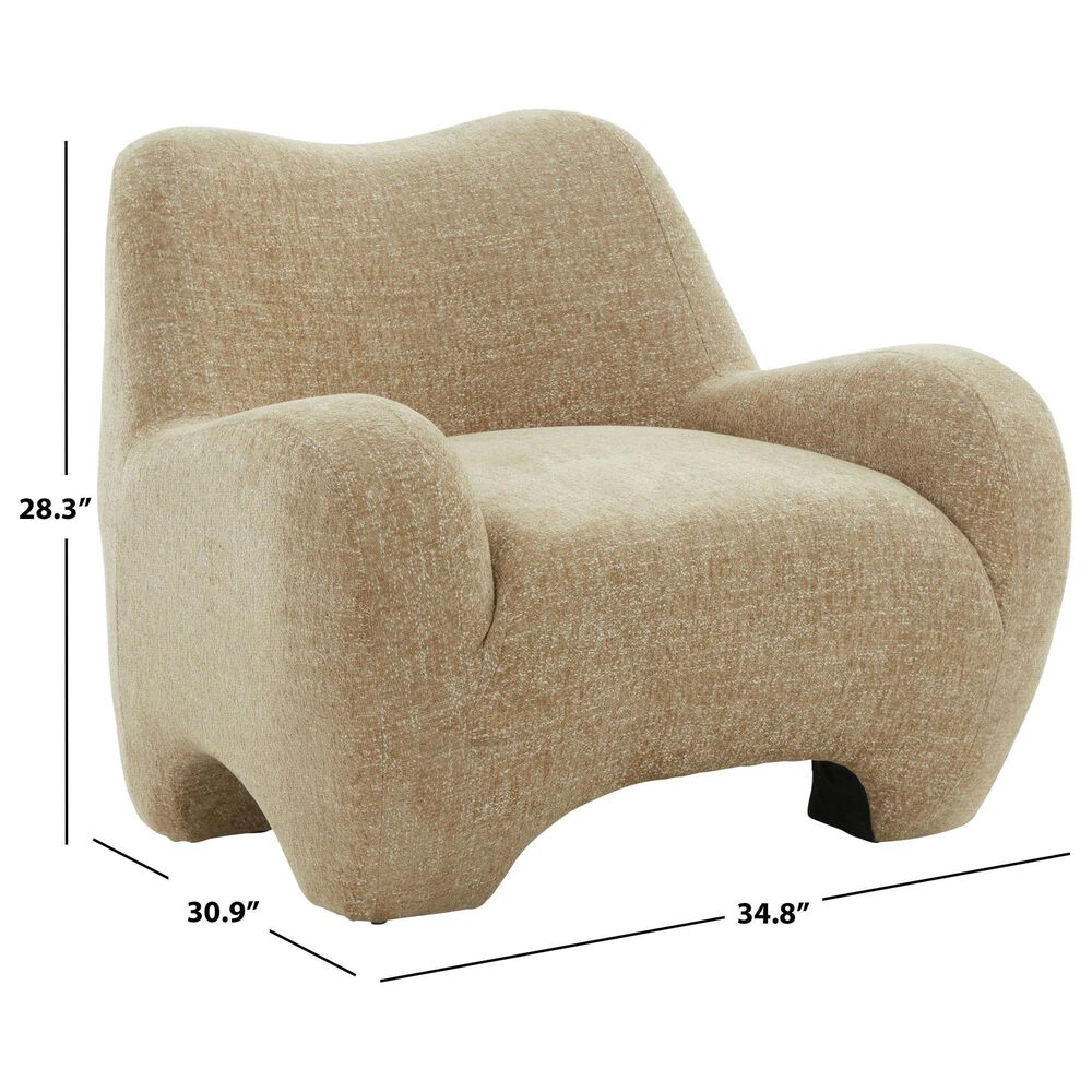 Safavieh Randal Accent Chair in Light Brown, , large