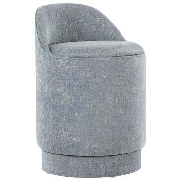Lumisource Marla Upholstered Vanity Stool in Blue, , large