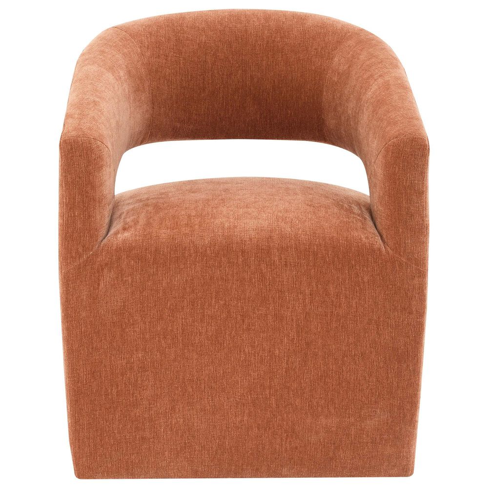 Furniture of America Rivena Modern Arm Chair with Casters in Rustic Orange, , large