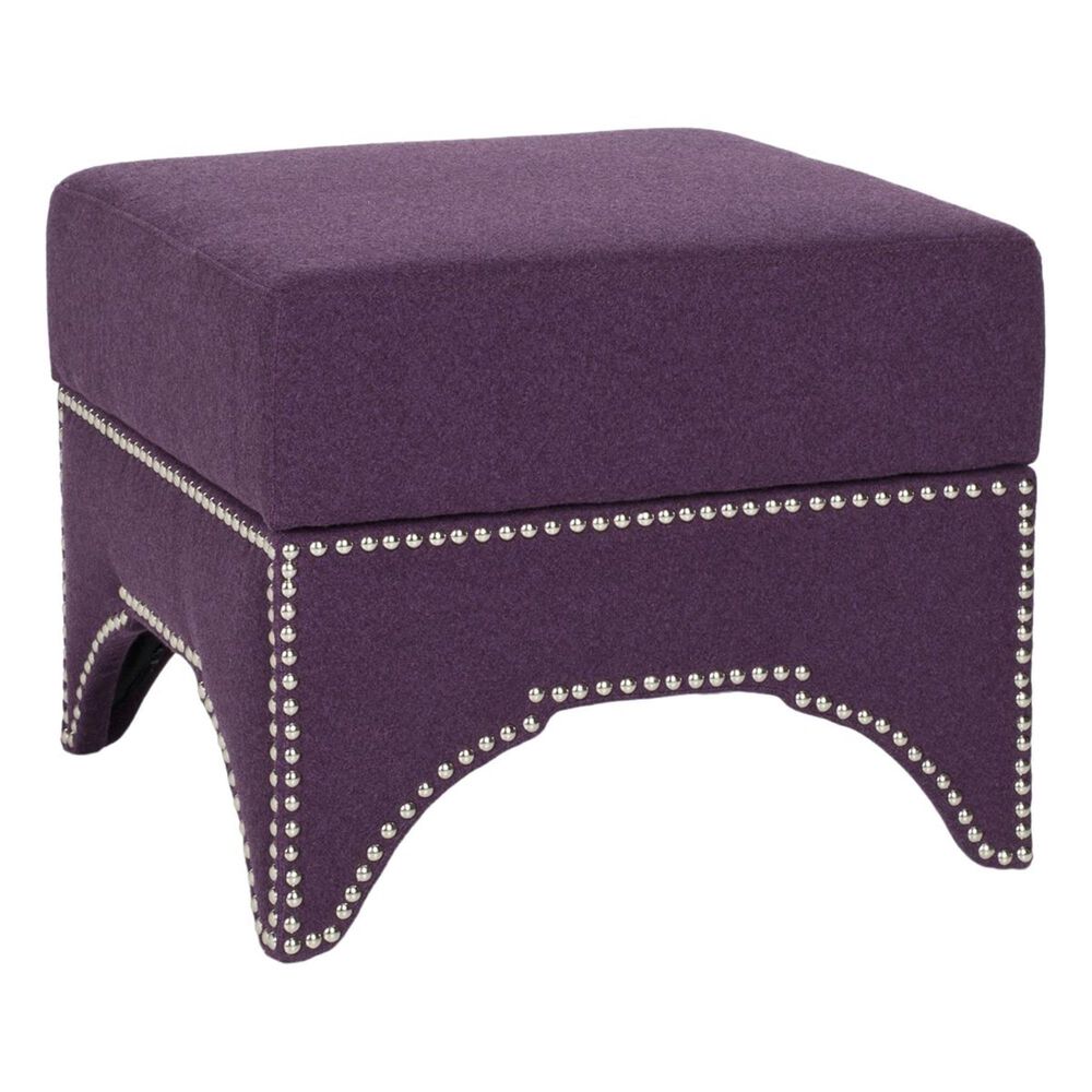 Safavieh Declan Ottoman in Plum, , large