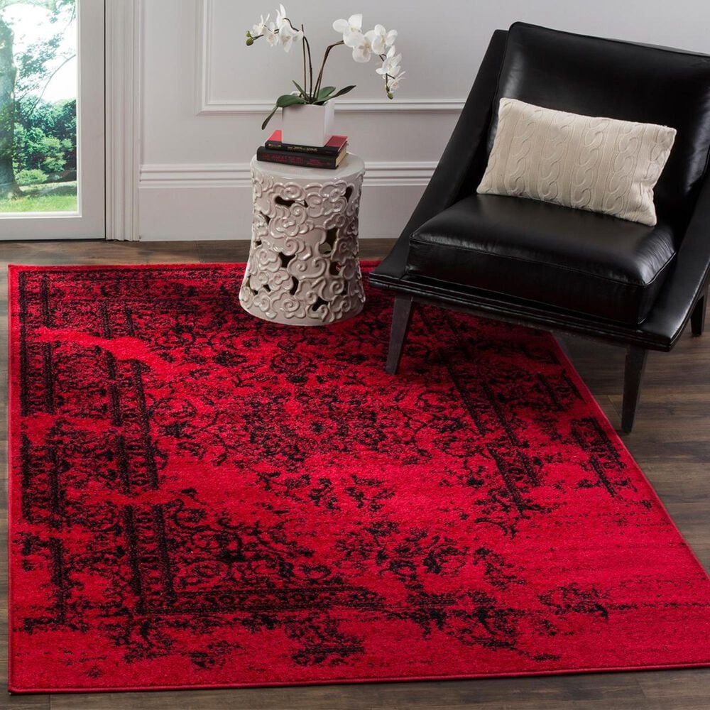 Safavieh Adirondack ADR101F-4 4" x 6" Red/Black Area Rug, , large