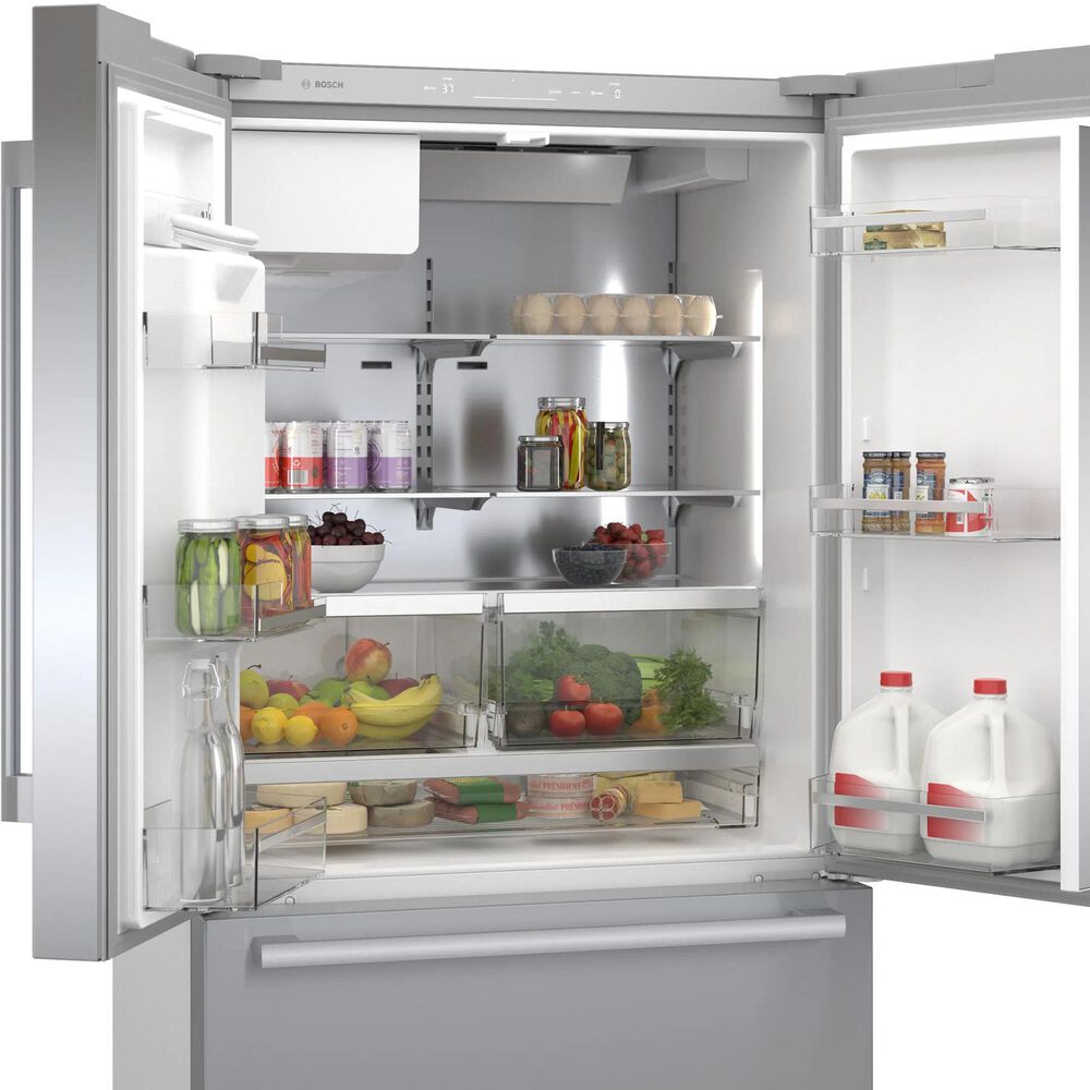 Bosch 500 Series 21.6 Cu. Ft. French Door Bottom Mount Refrigerator in Stainless Steel, , large