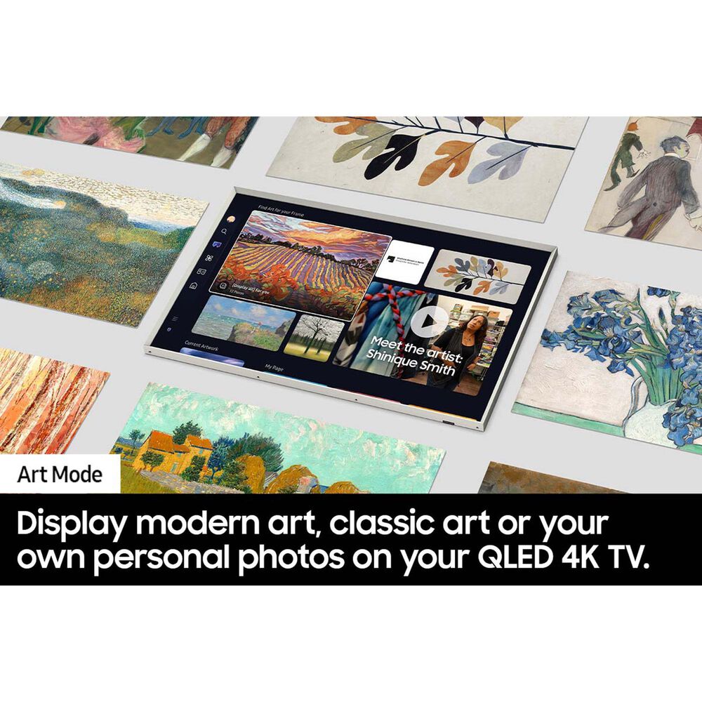 Samsung 65&quot; Class LS03D The Frame QLED 4K with HDR in Black - Smart TV, , large