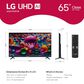 LG 65" Class UA77 4K UHD AI - Smart TV with 2.1 Channel Soundbar System in Black, , large