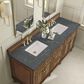 James Martin Vanities Lorelai 72"Double Vanity in Mid-Century Walnut with 3 cm Parisien Bleu Quartz Top, , large
