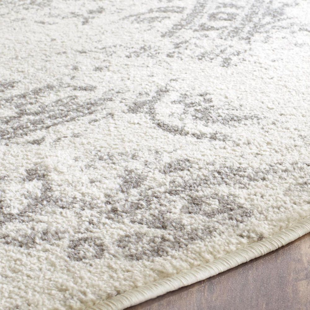 Safavieh Adirondack ADR101B-4R 4&#39; x 4&#39;  Ivory/Silver Round Rug, , large