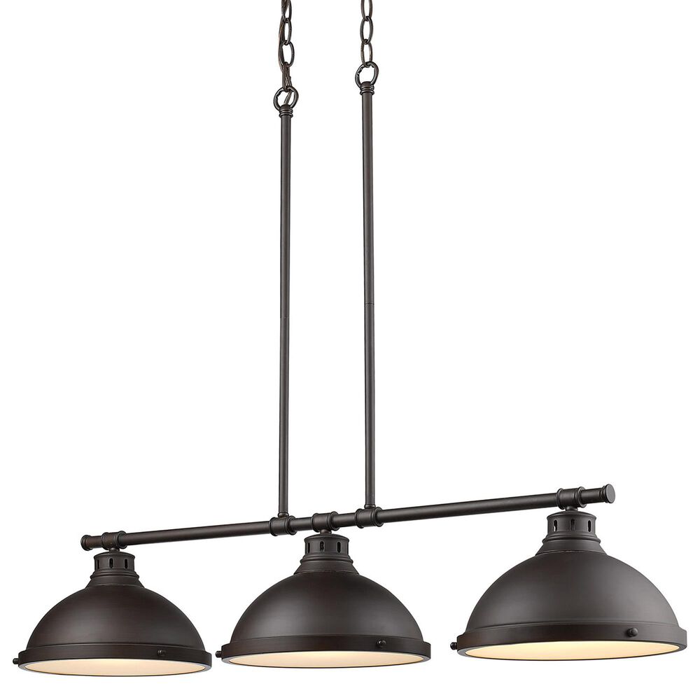 Golden Lighting Duncan 3-Light Pendant in Rubbed Bronze, , large