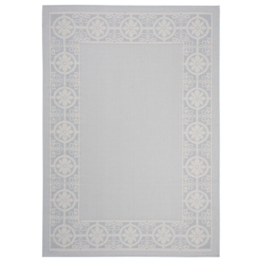 Safavieh Martha Stewart Cyprus 6"7" x 9" Aqua and Cream Area Rug, , large