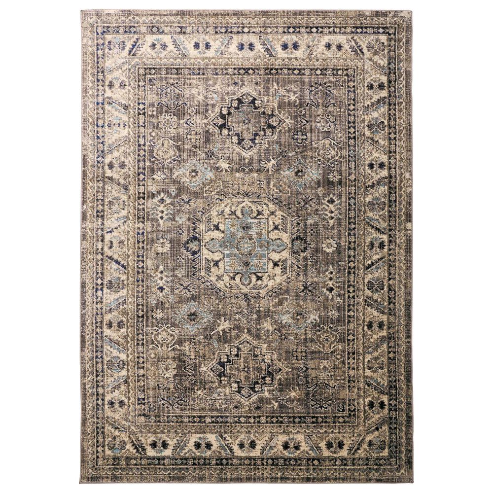 Feizy Rugs Bellini 2" x 3" Gray and Blue Area Rug, , large