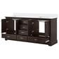 Lexora Home Dukes 72" Double Bathroom Vanity in Espresso with 2 cm White Cultured Marble Top and Rectangular Sinks, , large