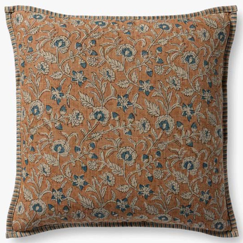 Loloi 18" Square Throw Pillow in Peach and Multicolor, , large