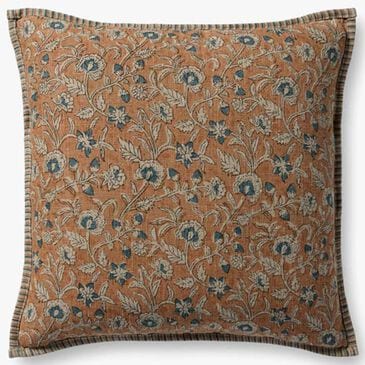 Loloi 18" Square Throw Pillow in Peach and Multicolor, , large