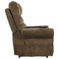 Signature Design by Ashley Ernestine Power Lift Recliner in Truffle, , large