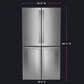 GE Profile 28.3 Cu. Ft. Quad-Door Refrigerator with Dual-Dispense AutoFill Pitcher in Fingerprint Resistant Stainless, , large