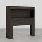 Lemoore Essential Twin Bookcase Headoard in Grey Walnut, , large