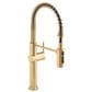 Kohler Crue Semi Professional Pull Down Kitchen Sink Faucet in Moderne Brass, , large