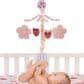 Lambs & Ivy Flower Power Musical Baby Crib Mobile in Pink, , large