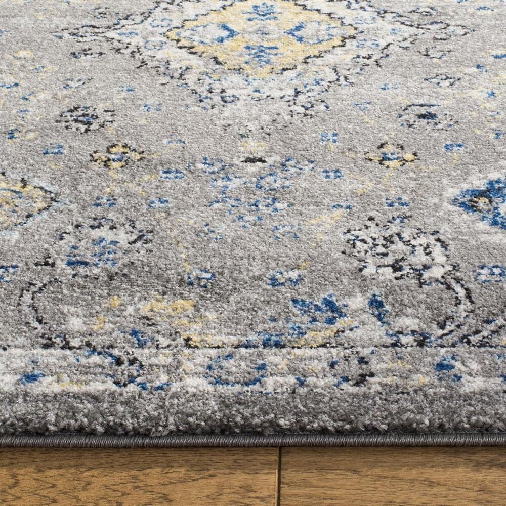 Safavieh Evoke EVK224G 2&#39;2&quot; x 4&#39; Dark Grey and Yellow Scatter Rug, , large