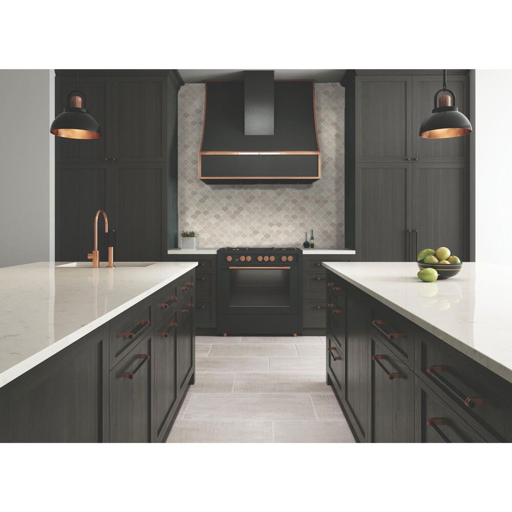 Dal-Tile Miramo Sand 3&quot; Fan Undulated on 13.25&quot; x 12.75&quot; Ceramic Mosaic Sheet, , large